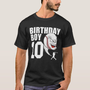 Camiseta Tema De Festa de aniversário De Beisebol De 10 An