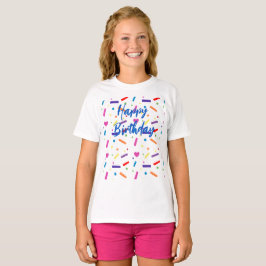 Camiseta Tema de Festa de aniversário de borrifagem doce