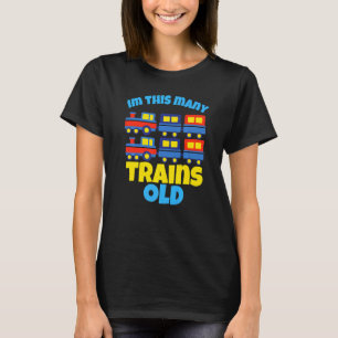Camiseta Tema de Festa de aniversário do comboio com 2 anos