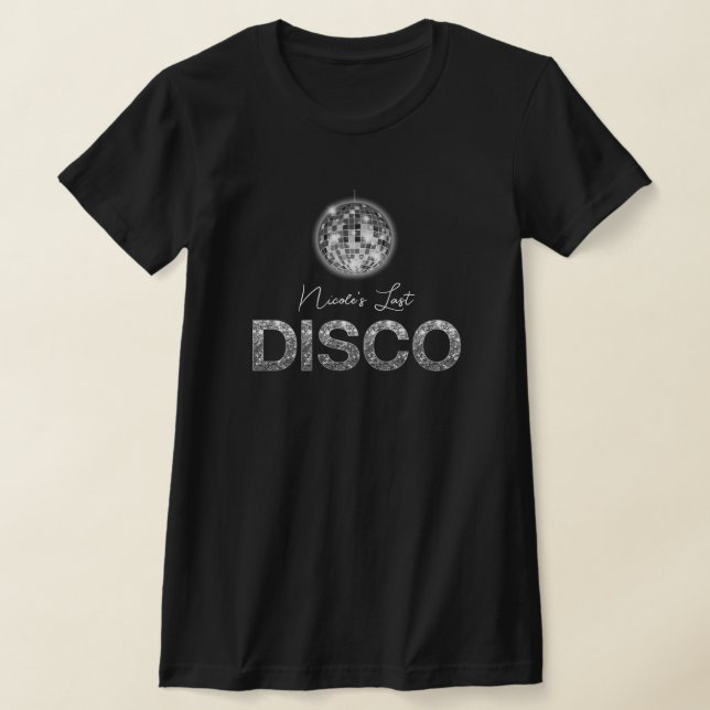 Camiseta Tema de festa de despedida de solteira disco perso (Postura )