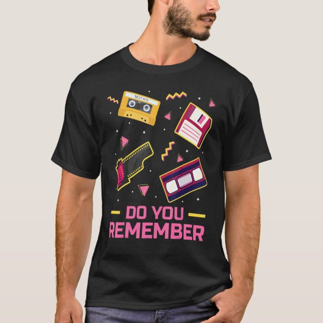 Camiseta Tema de Festa de Fato de Figuras Retroativas dos a (Frente)