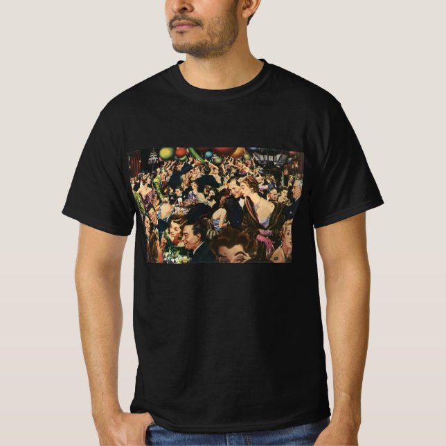 Camiseta Tema de festa sofisticada de Hollywood antigo com  (Frente)