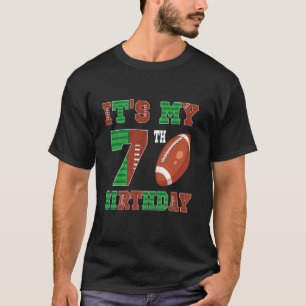 Camiseta Tema de Futebol para Aniversário de 7 anos Menino