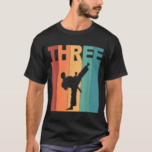Camiseta Tema de Karate Taekwondo de 3º Aniversário 3 Anos