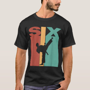 Camiseta Tema de Karatê Taekwondo de 6º Aniversário 6 Anos