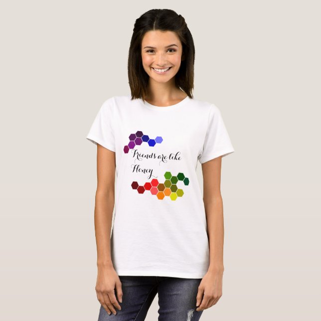 Camiseta Tema De Mel Com Palavras Positivas (Frente Completa)