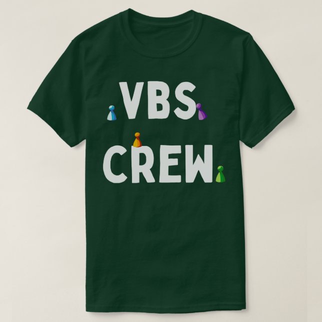 Camiseta Tema de Peças de Jogo da Escola de Bíblia de VBS C (Frente do Design)