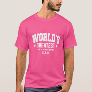 Camiseta Tema De Pet Do Pai De Cão De Greyhound Italiano