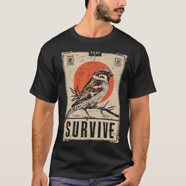 Camiseta Tema de Sobrevivência das Aves Motivação (Frente)