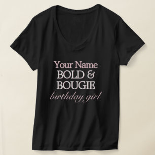 Camiseta Tema de Tiffany Rosa Negra Branca Bougie Birthday