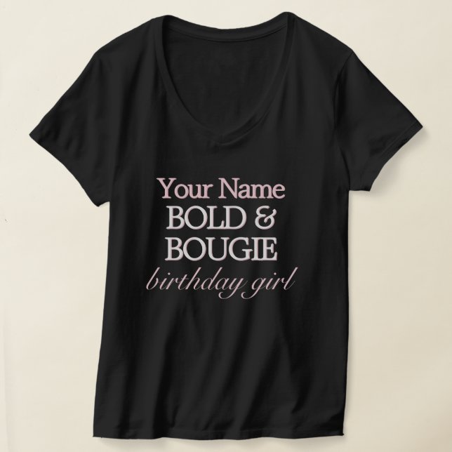 Camiseta Tema de Tiffany Rosa Negra Branca Bougie Birthday (Postura )