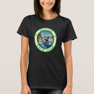 Camiseta Tema de Tubarão do piscina Dallas TX Nadando no Te