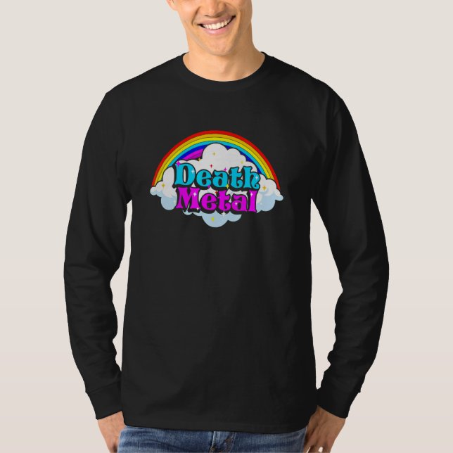 Camiseta Tema do arco-íris de metal morto (Frente)