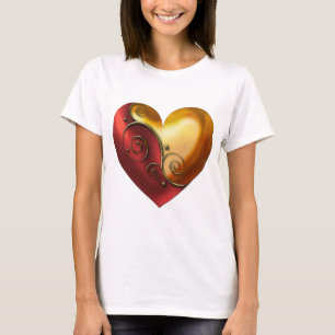 Camiseta Tema do dia dos namorados coração Design