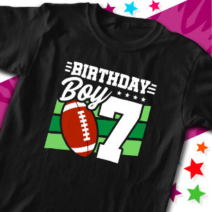 Camiseta Tema do Partido de Futebol de 7 anos 7 Aniversário