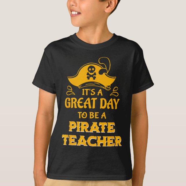 Camiseta Tema Do Professor Pirata Para Funcionarios Escolar (Frente)