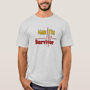 Camiseta Tema do sobrevivente da gripe do homem