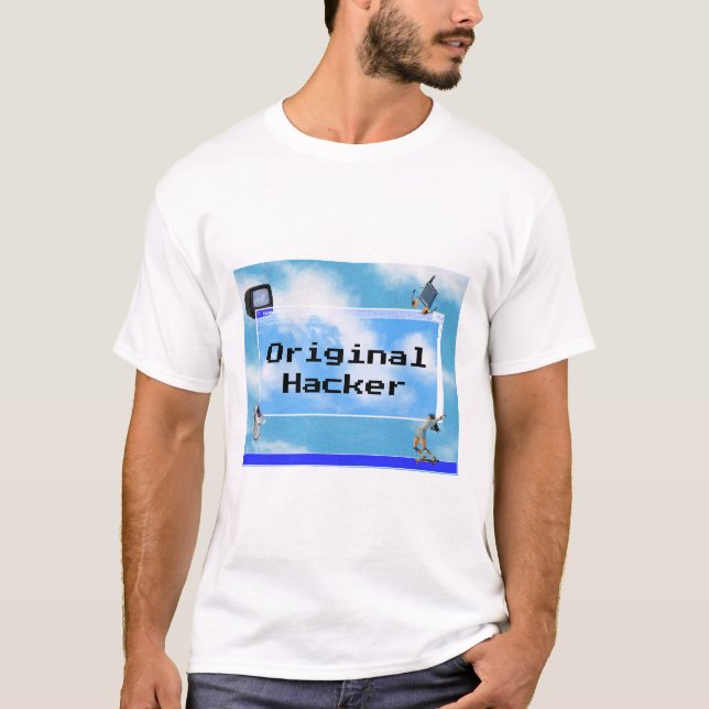 Camiseta Tema do Windows 95 do Hacker Original (Frente)