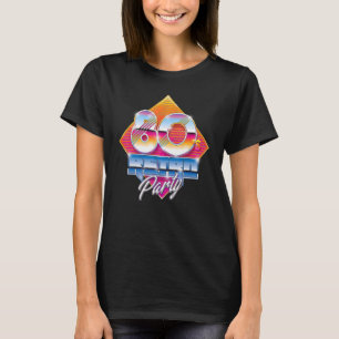 Camiseta tema festa de aniversário do estilo de anos 80 de