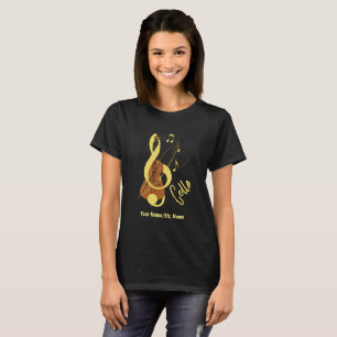 Camiseta Tema Musical Cello Graphic