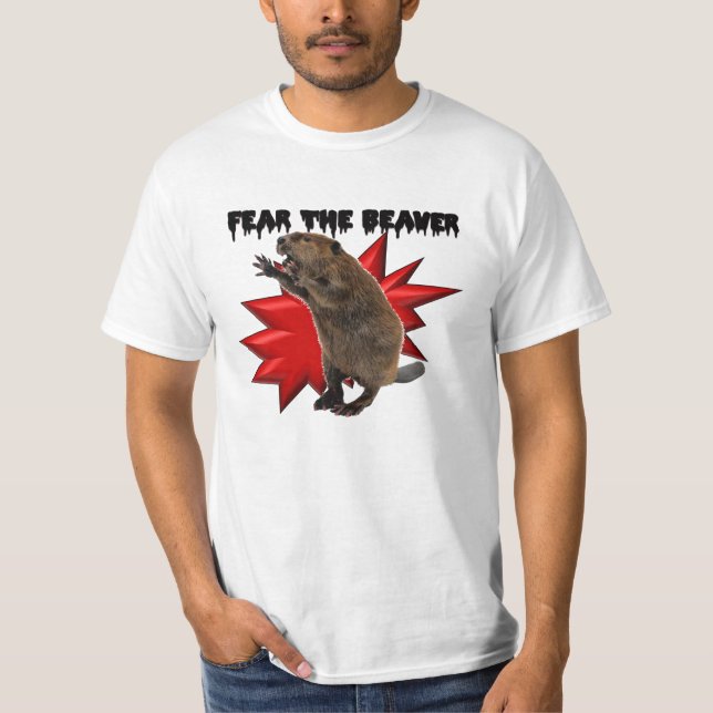 Camiseta Tema o castor (o T do valor) (Frente)