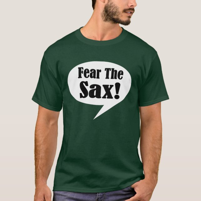 Camiseta Tema o t-shirt dos homens do saxofone (Frente)
