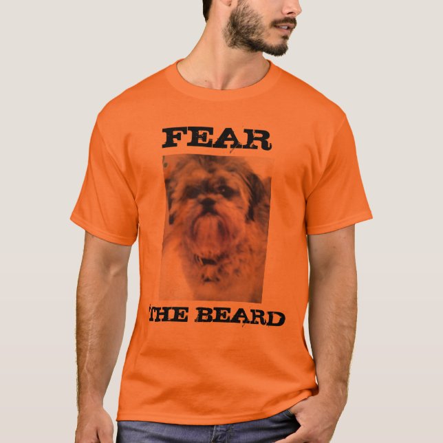 Camiseta Tema o Tshirt do tzu de Shih da barba (Frente)