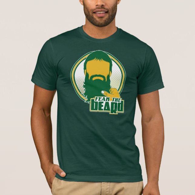 Camiseta Tema o verde e o ouro da barba (Frente)