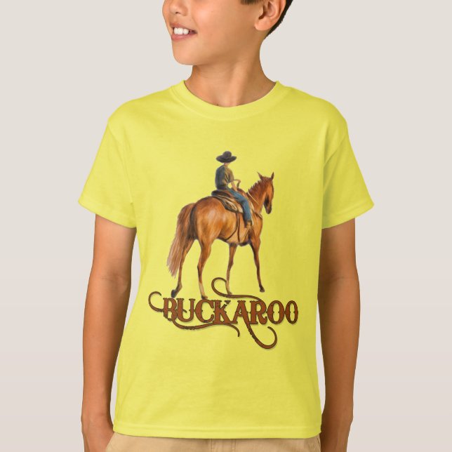 Camiseta Tema Ocidental de Buckaroo Little Cowboy Kid (Frente)