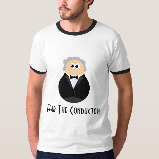 Camiseta Tema os desenhos animados da música do condutor (Frente)