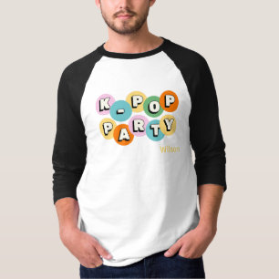 Camiseta tema personalizado de pop coreano K-pop