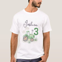 Tema Personalizado do Trator Verde Camisa-T Mascul