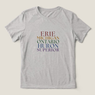 Camiseta Tema Pesca em Michigan para Mulheres