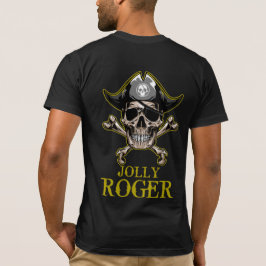 Camiseta Tema Pirata - CÉLULA Adulta DOURADA JOLLY ROGER