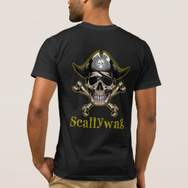 Camiseta Tema pirata SKULL Crossbones Scallywag T-Shirt