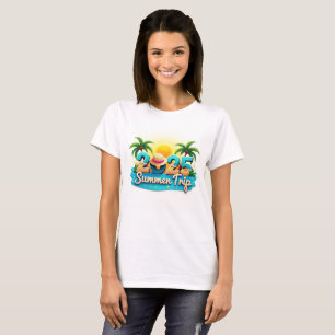 Camiseta Tema Praia Colorida Viagem de Verão 2025