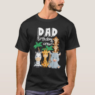 Camiseta Tema Safari Zoo Animal Pai Aniversário Tripulação
