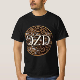 Camiseta Tema Steampunk do logotipo DZD preto