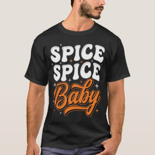 Camiseta Temática de Halloween Bebê Spice Retro Tipografia