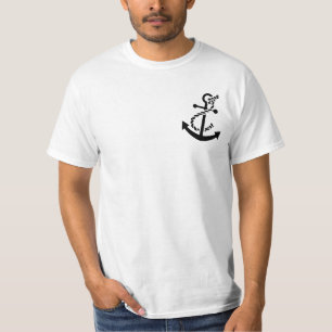 Camiseta Temático marinho náutico da âncora do navio pre