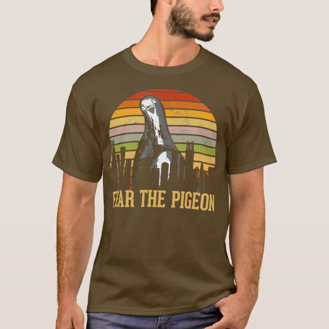 Camiseta Teme Pigeon Skyline Funny Birds (Frente)