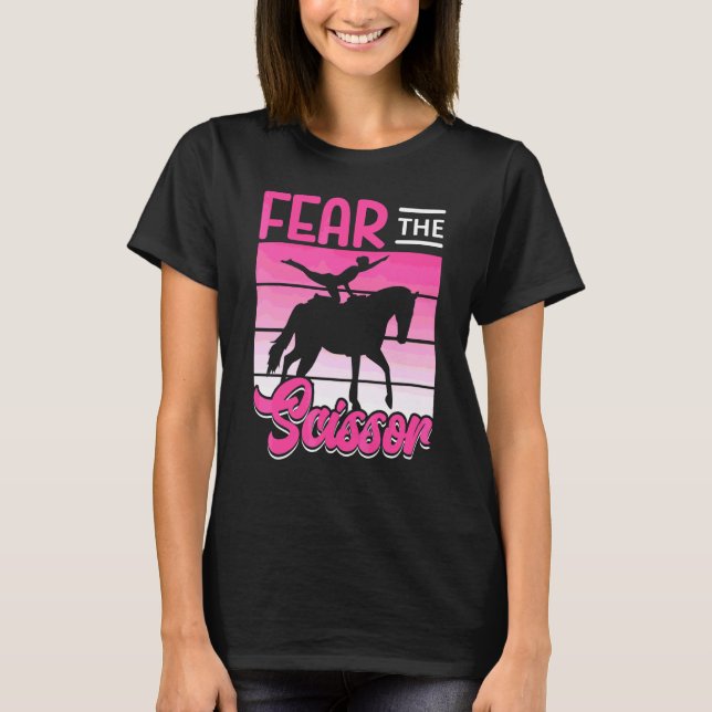 Camiseta Temer O Tesoura Saltos Equestres (Frente)