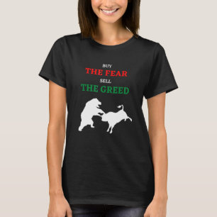 Camiseta temor ganância Bull vs Bear I Stock Exchange Mar