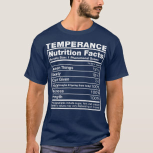 Camiseta Temperatura Nutrição Fatos Temperatura Nome Birthd