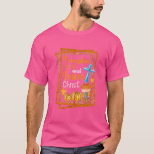 Camiseta Tempero de Abóbora E Jesus Cristo Café de Outono F