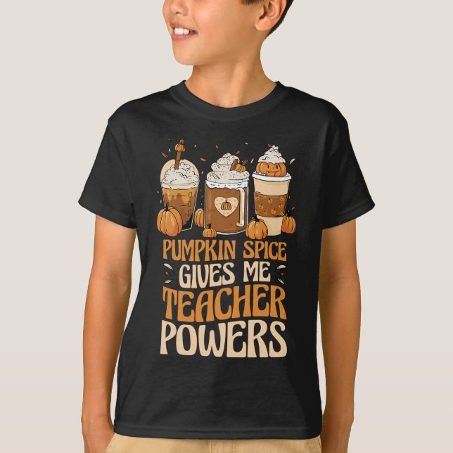 Camiseta Tempero Me Dá Poderes de Professor Outono Professo (Frente)
