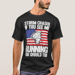 Camiseta Tempestade Chaser Furricane Meteorologia Me Vê Cor