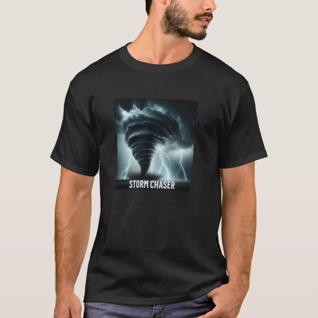 Camiseta Tempestade Chaser Tornado e Fazenda de Relâmpago (Frente)