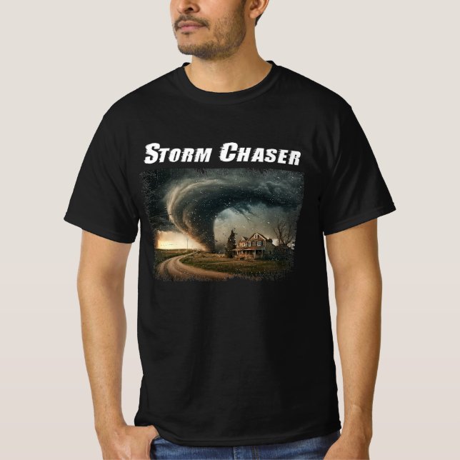 Camiseta Tempestade Chaser Tornado Imagem Meteorologista Cl (Frente)
