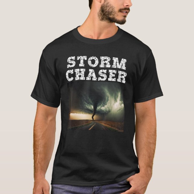 Camiseta Tempestade Chaser Tornado Imagem Meteorologista Cl (Frente)